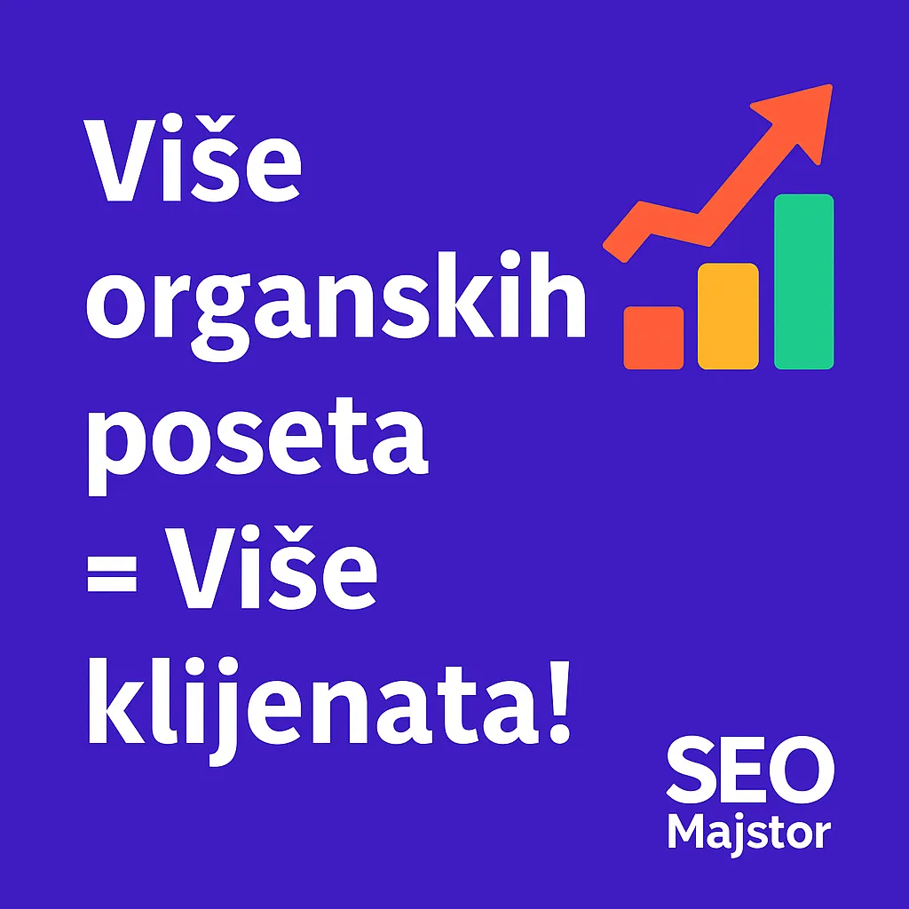 Ilustracija organskih poseta i SEO saobraćaja za bolje rangiranje na Google-u