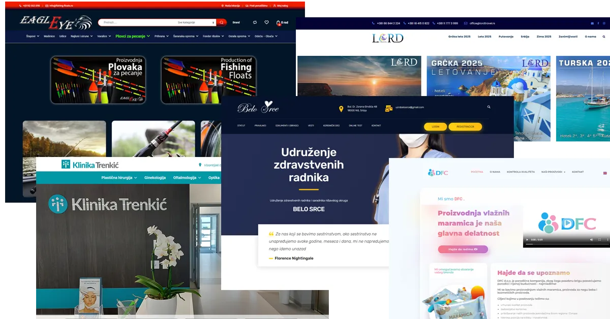 Primeri web sajtova urađenih uz SEO optimizaciju - SEO Majstor portfolio