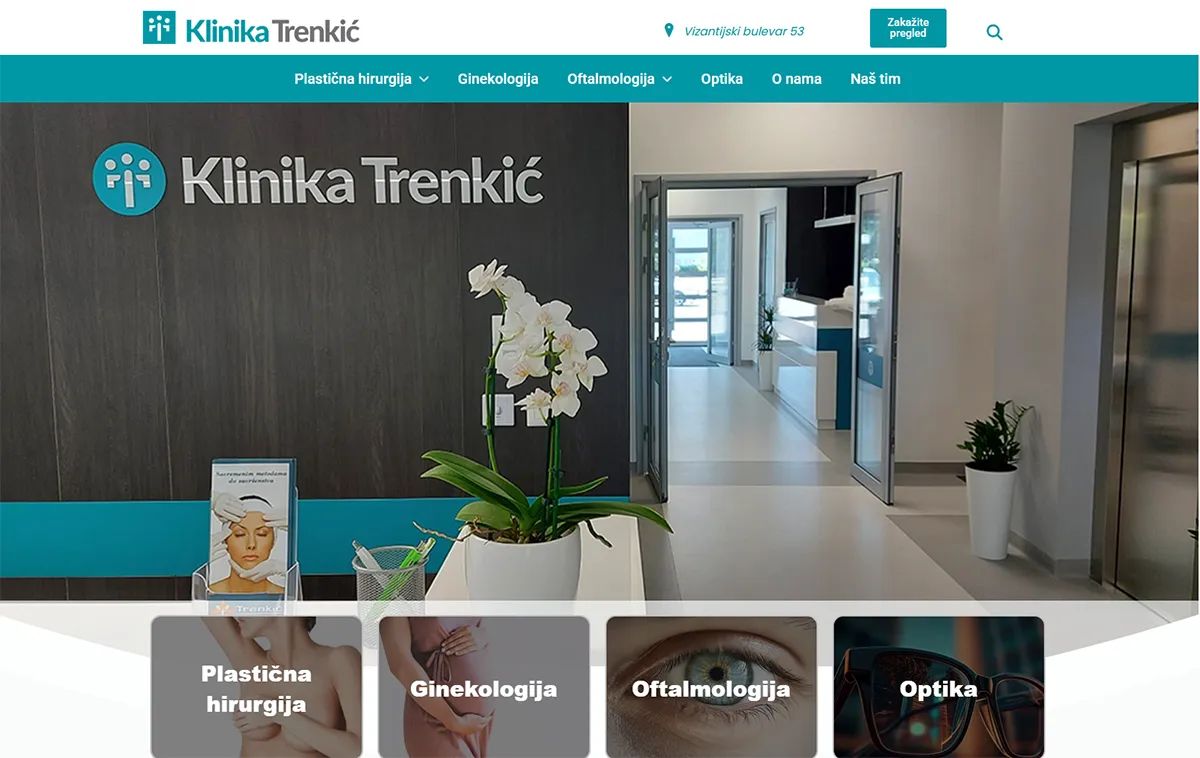 Sajt Klinike Trenkic koji smo redizajnirali i kompletno seo optimizovali