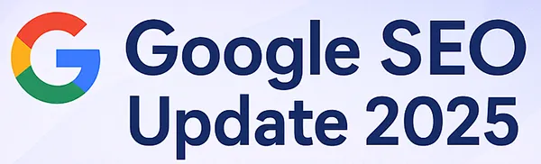 Google SEO update 2025 – ilustracija Google logotipa sa elementima digitalnog rangiranja i algoritma
