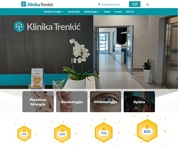 Sajt Klinike Trenkic koji smo redizajnirali i kompletno seo optimizovali